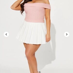 Fashion Nova Pink in too deep Off-Shoulder Women's Sweater top 3x NWT